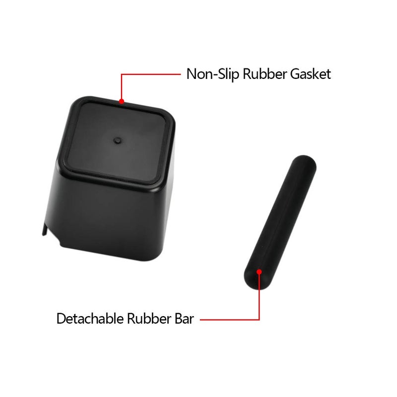 HOMEE Espresso Knock Box 4.8 Inch Shock-Absorbent Durable Barista Style Knock Box With Removable Knock Bar and Non-Slip Base (Square) - Image 2